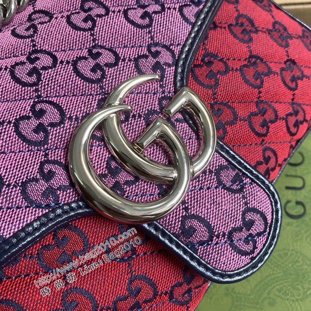 Gucci新款全皮女包 古馳Marmont系列小號鏈條肩背包 Gucci經典款斜挎女包 443497  ydg3261